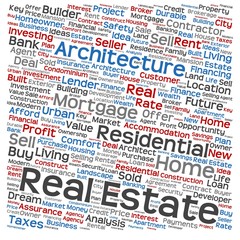 Conceptual real estate word cloud