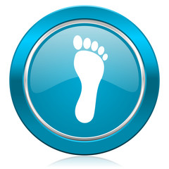 foot blue icon
