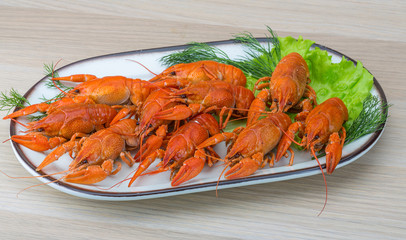 Boiled crayfish