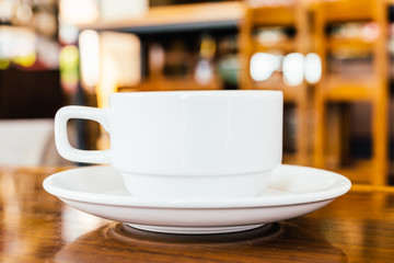 Coffee cup in coffee shop