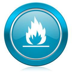 flame blue icon
