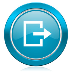 exit blue icon