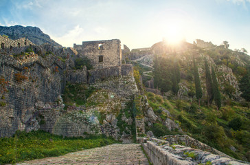Fototapeta premium medieval castle in sunlight