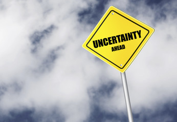 Uncertainty ahead sign
