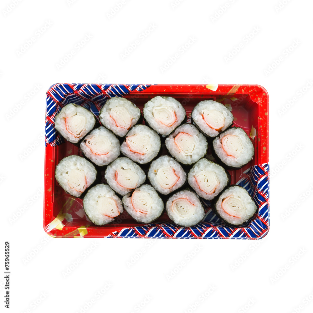 Sticker sushi isolated