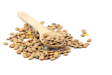 lentil in spoon