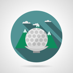 Flat vector icon for golf ball