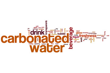 Carbonated water word cloud