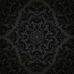 Damask Seamless  Pattern. Orient Background