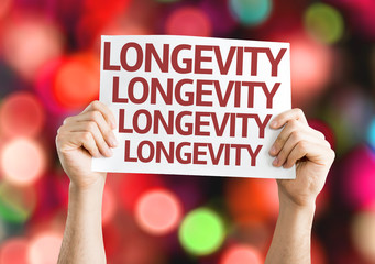 Longevity card with colorful background