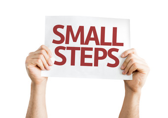 Small Steps card isolated on white background
