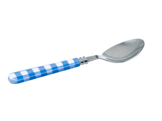 Spoon with blue plain handle
