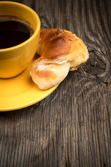 Coffee and roll