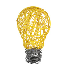 lightbulb made of wire