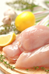 Raw chicken breasts