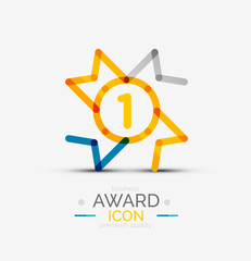 Award icon, logo.