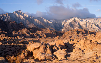 Golden Alpine Sunrise Alabama Hills Sierra Nevada Range CA