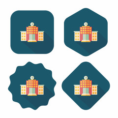 building hospital flat icon with long shadow,eps10
