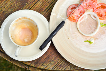 Cup fo Coffe finish drinking