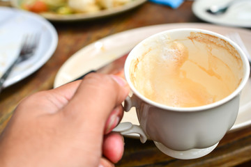 Cup fo Coffe finish drinking