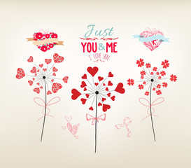 dandelions hearts valentine