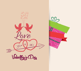 valentine background retro