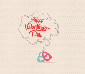 valentines poster with bubble lock card