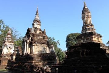 Wat Chedi Ched Thaeo, Si Satchanalai Historical Park, Thiland