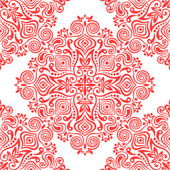 Seamless background with abstract ethnic pattern.