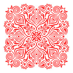 Flower Mandala. Abstract element for design