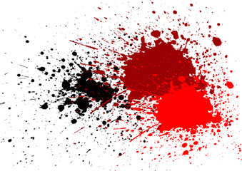 abstract splatter blood red black color background
