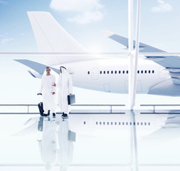 Travel Business Middle Eastern Ethnicity Airplane Concept