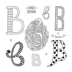 Vector hand drawn alphabet