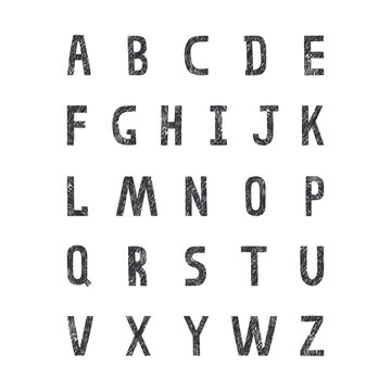 Grunge vector alphabet