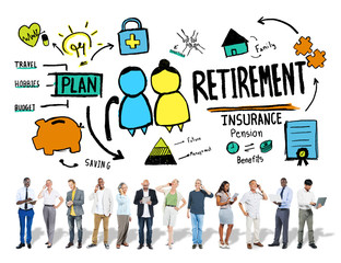 Obraz na płótnie Canvas Business People Retirement Career Digital Communication Concept