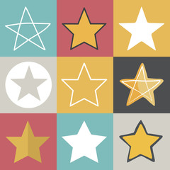 Fototapeta premium Star Shape Success Superstar Victory Winning Vector Concept