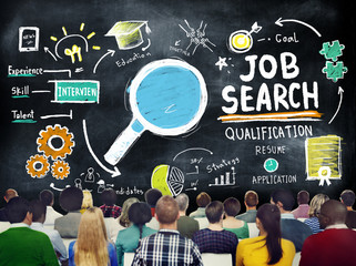 Ethnicity People Meeting Job Search Strategy Concept