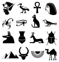 Egypt icons set - 75977717