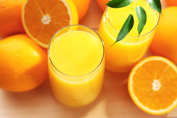 Freshly squeezed orange juice, close-up