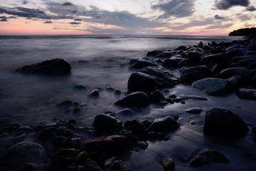 Fototapeta premium Rocky Beach Lake Winnipeg