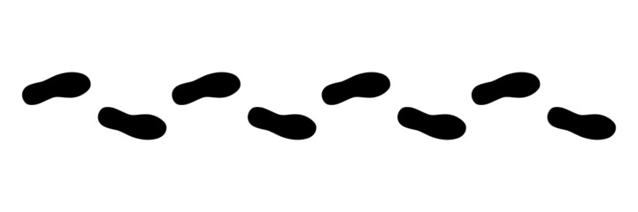 Spur, Schuhabdruck, Vektor, schwarz, freigestellt