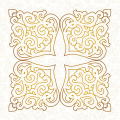 Gold ornament in east style.