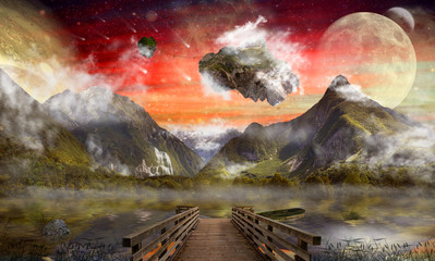 Fantasy land, wonderland, dreamland, digital art