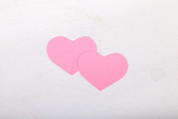 Obraz premium Pink paper Saint Valentines hearts