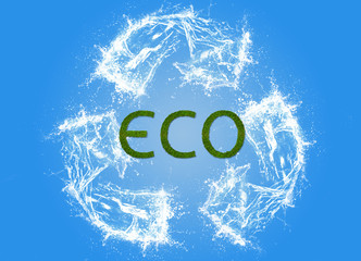 eco sign, pollution, ecological, eco friendly, digital art