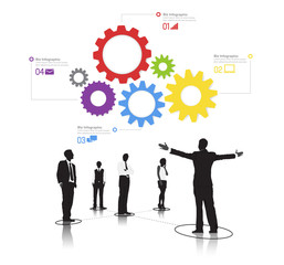 Business People Looking Up Team Teamwork Concept