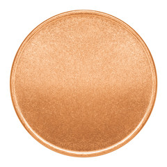 Blank template for copper coin or medal with metal texture - 75983951