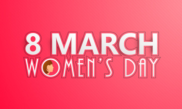 Poster or banner for Happy Women's Day celebration.