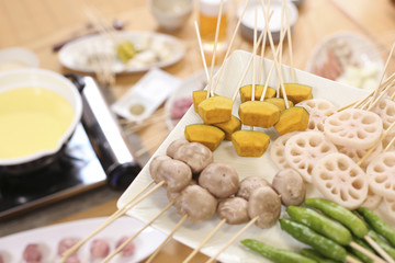 串揚げの準備