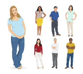 Obraz premium Group of Multi-ethnic People Concept